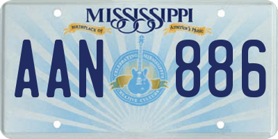 MS license plate AAN886