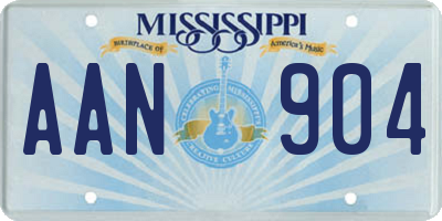 MS license plate AAN904