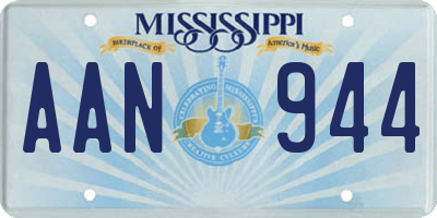 MS license plate AAN944