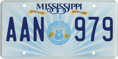 MS license plate AAN979