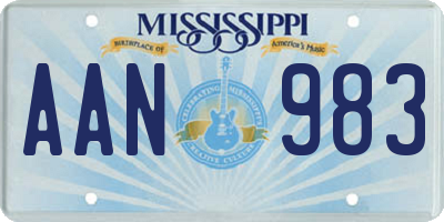 MS license plate AAN983