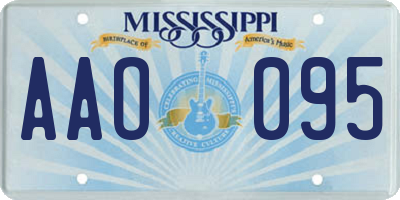 MS license plate AAO095