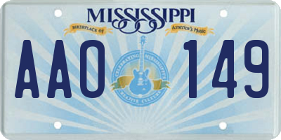 MS license plate AAO149