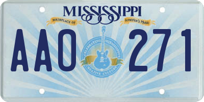 MS license plate AAO271