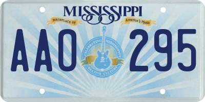 MS license plate AAO295