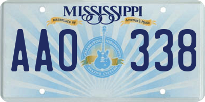 MS license plate AAO338