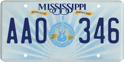 MS license plate AAO346