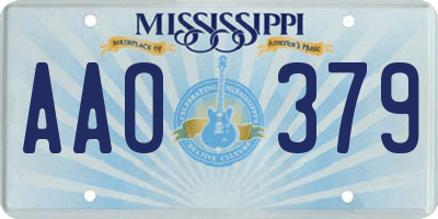 MS license plate AAO379