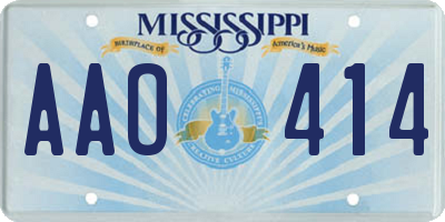 MS license plate AAO414