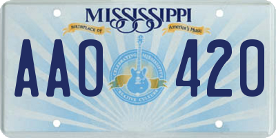 MS license plate AAO420