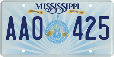 MS license plate AAO425