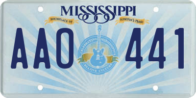 MS license plate AAO441