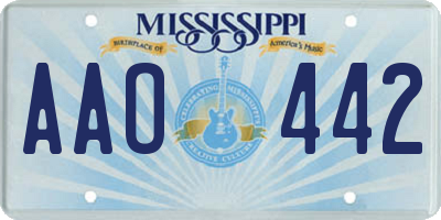 MS license plate AAO442