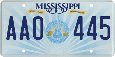 MS license plate AAO445