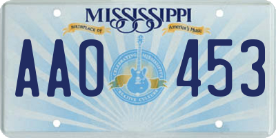 MS license plate AAO453