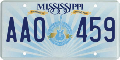 MS license plate AAO459