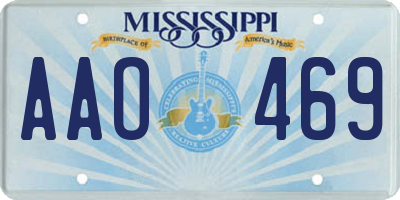 MS license plate AAO469