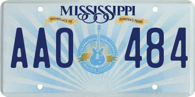 MS license plate AAO484