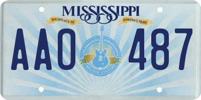 MS license plate AAO487