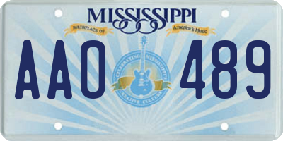 MS license plate AAO489