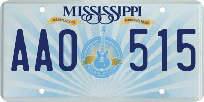 MS license plate AAO515