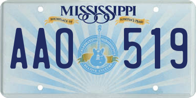 MS license plate AAO519