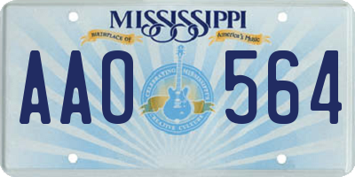 MS license plate AAO564