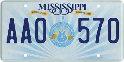 MS license plate AAO570