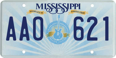 MS license plate AAO621