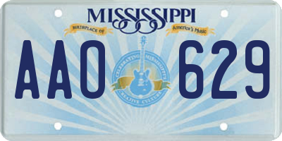 MS license plate AAO629