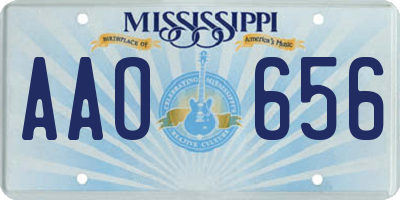 MS license plate AAO656