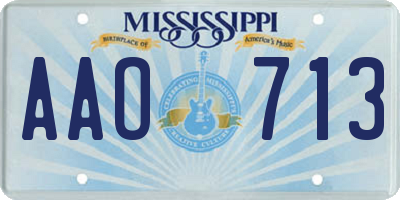 MS license plate AAO713