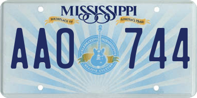 MS license plate AAO744