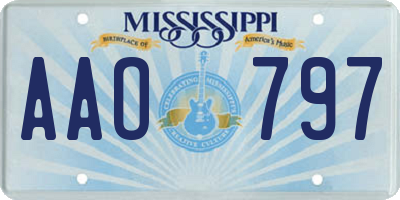 MS license plate AAO797