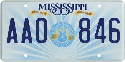 MS license plate AAO846