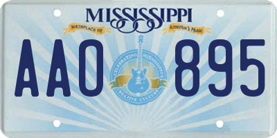 MS license plate AAO895