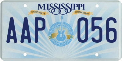 MS license plate AAP056