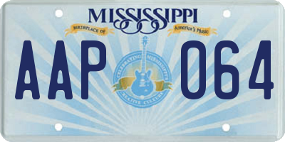 MS license plate AAP064