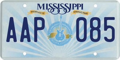 MS license plate AAP085