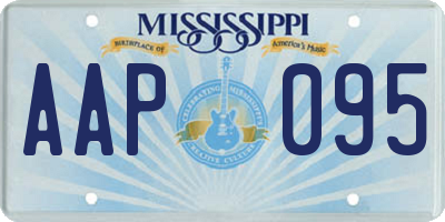 MS license plate AAP095