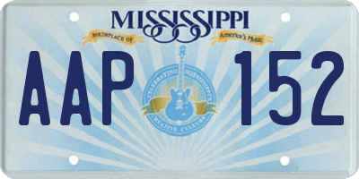 MS license plate AAP152