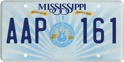 MS license plate AAP161