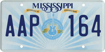 MS license plate AAP164