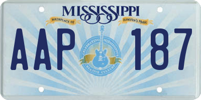 MS license plate AAP187