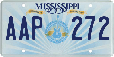 MS license plate AAP272