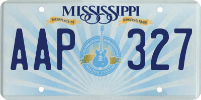 MS license plate AAP327