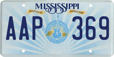 MS license plate AAP369