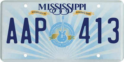 MS license plate AAP413