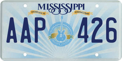 MS license plate AAP426