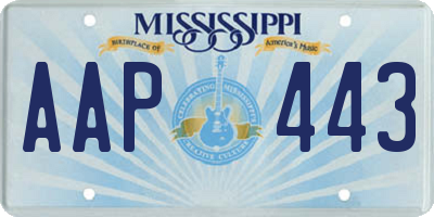 MS license plate AAP443